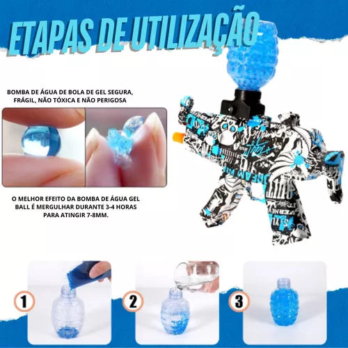 Kit 2 Armas De Bolinhas De Gel Brinquedo Rifle Automatico