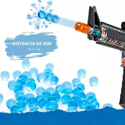 Kit 2 Armas De Bolinhas De Gel Brinquedo Rifle Automatico